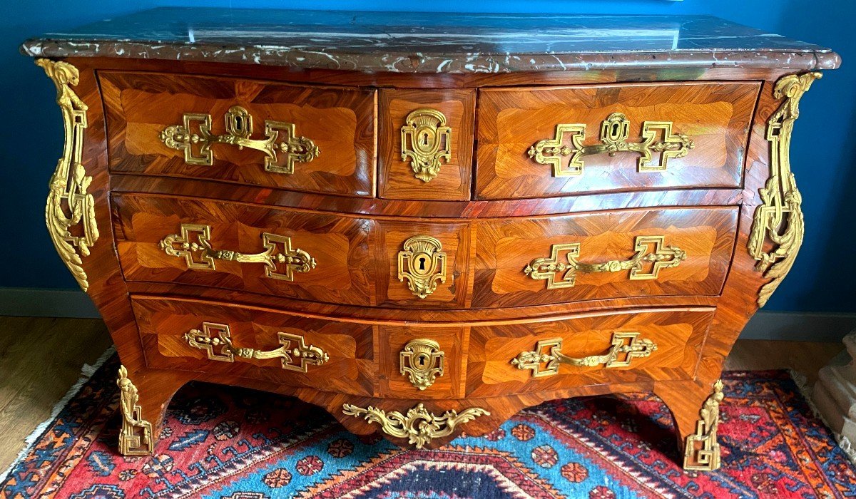 Commode Tombeau En Marqueterie Estampillée Boudin