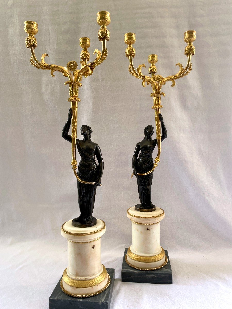 Large Pair Of Louis XVI Candelabra-photo-2