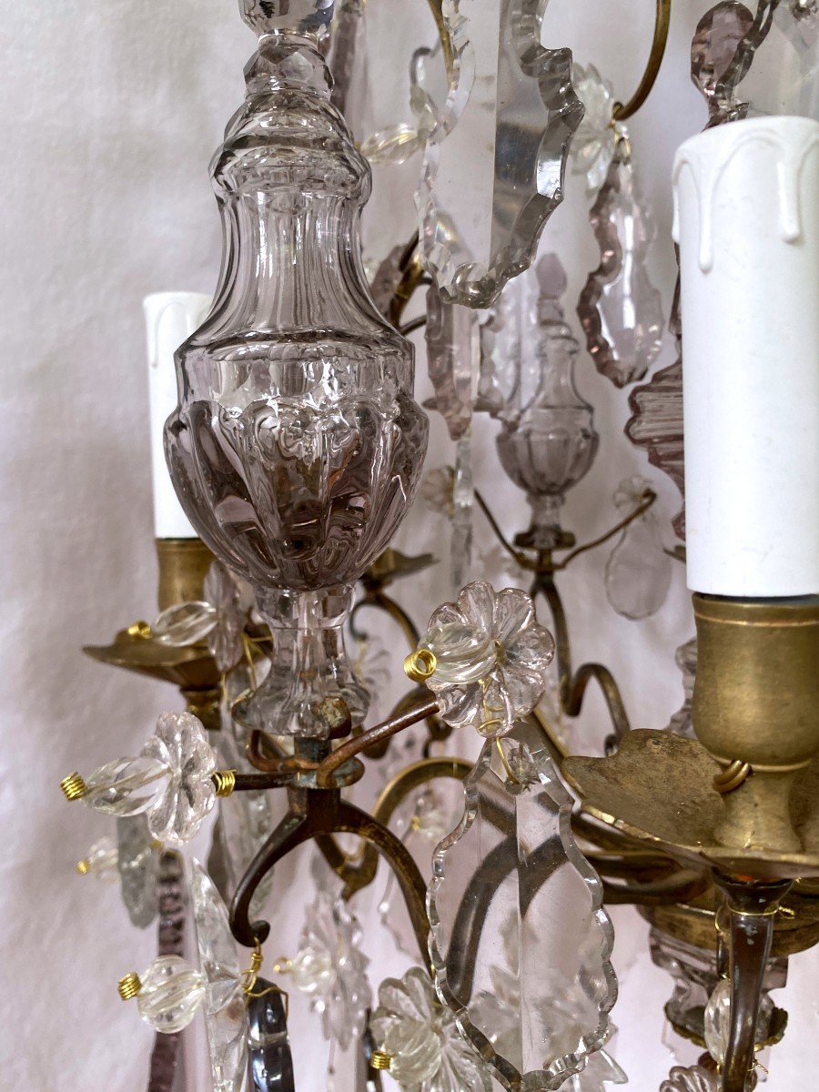 Louis XV Period Cage Chandelier In Bronze And Crystal-photo-8