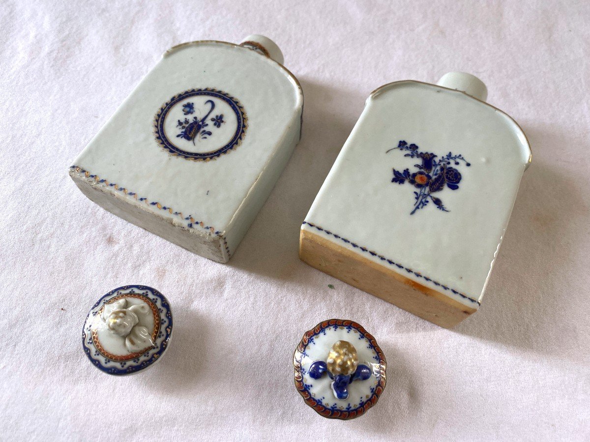 Compagnie Des Indes Pair Of Porcelain Tea Flasks-photo-4