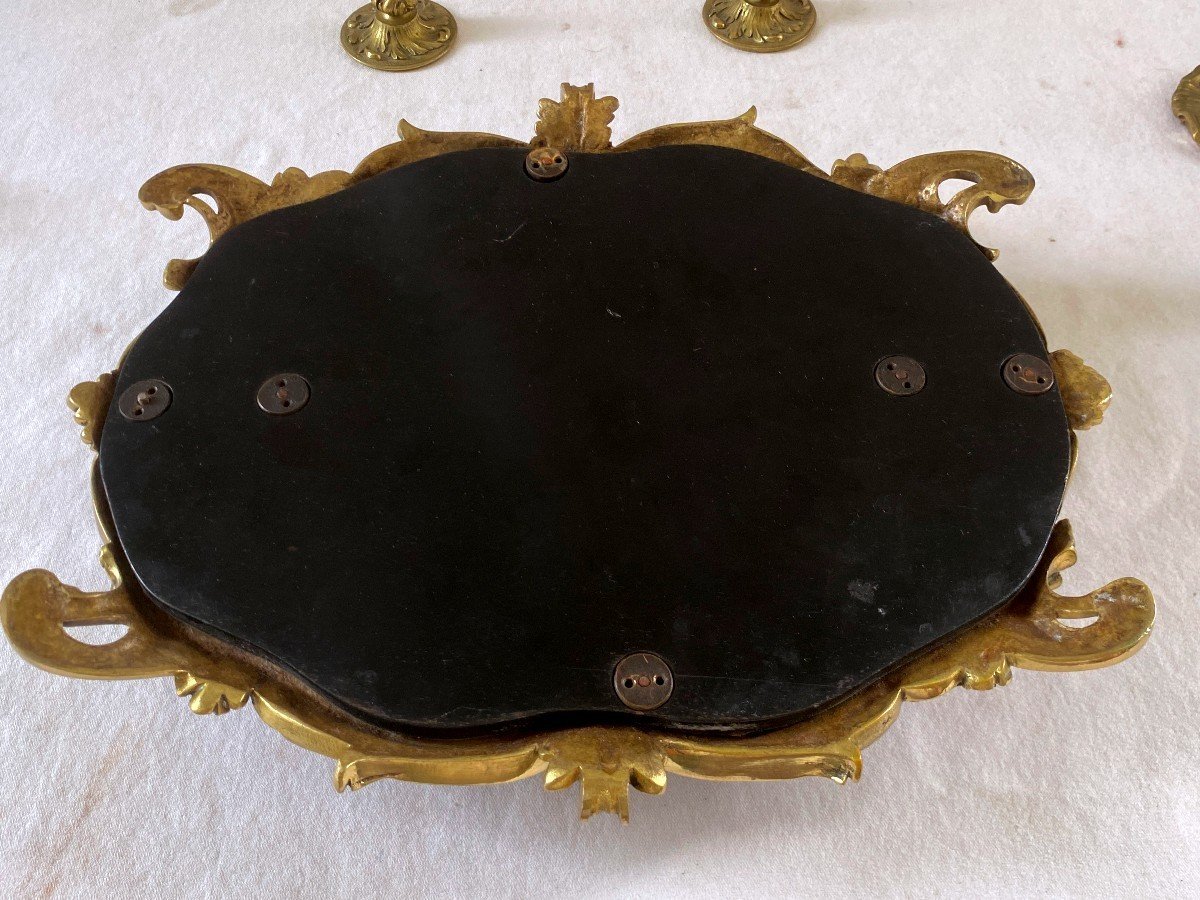 Louis XV Style Lacquer And Gilt Bronze Inkwell-photo-6