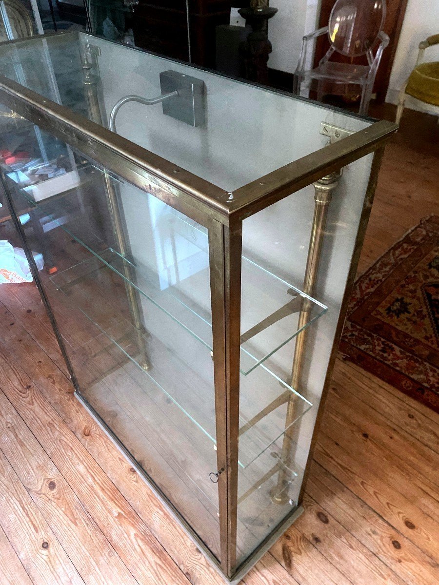 Brass And Glass Shop Display Case-photo-3