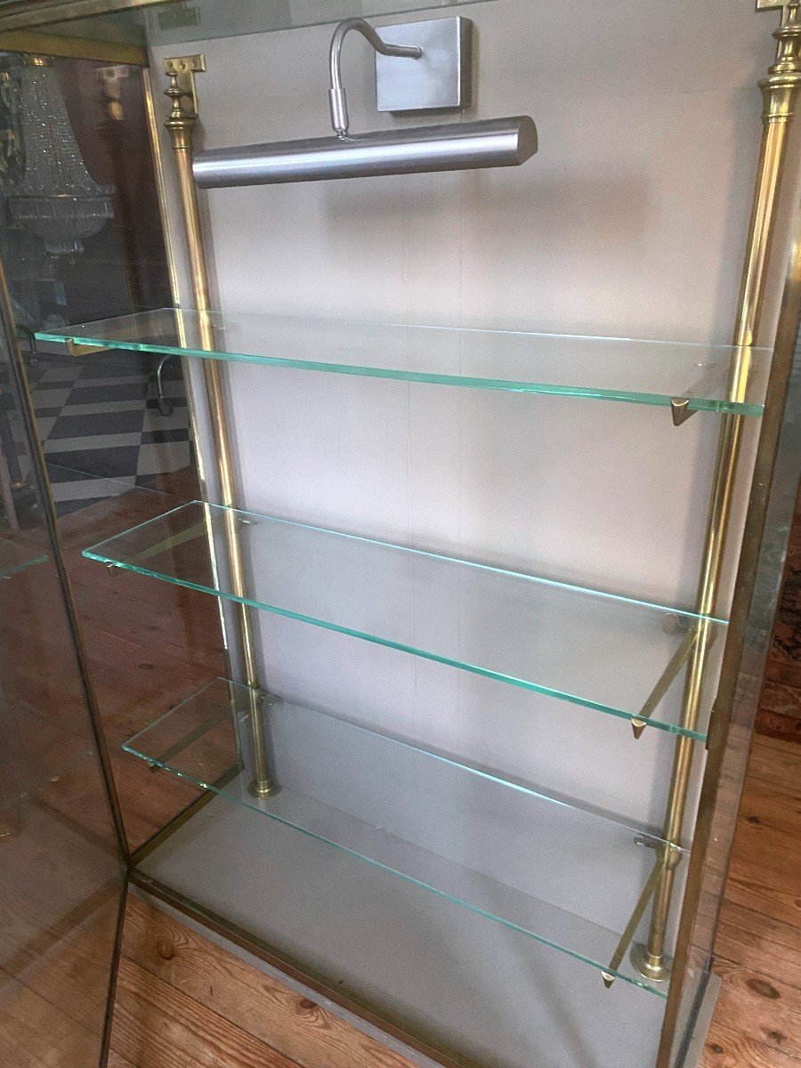 Brass And Glass Shop Display Case-photo-3