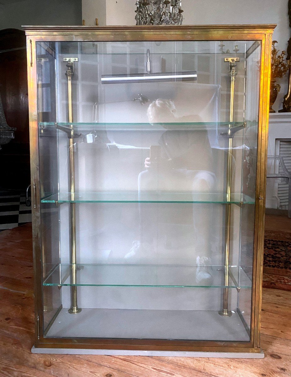 Brass And Glass Shop Display Case