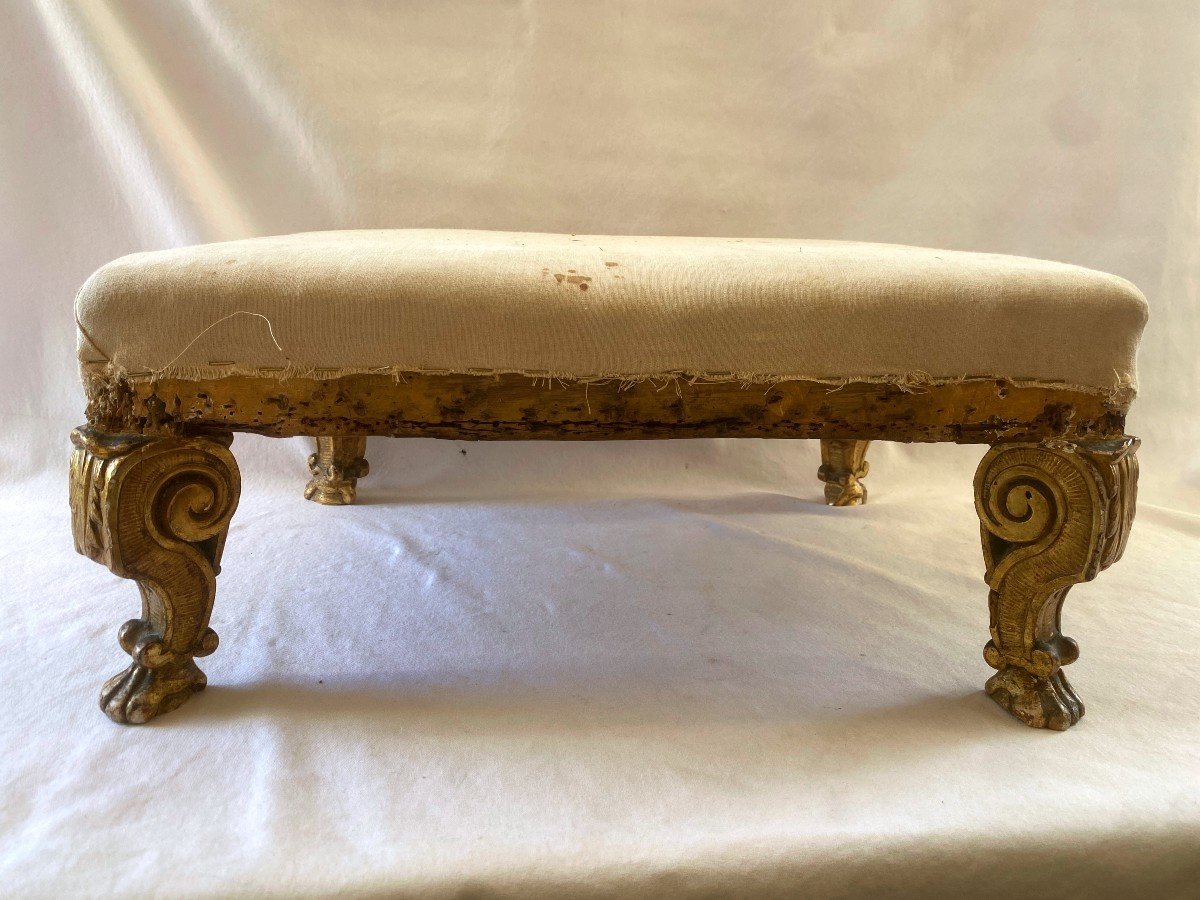 Golden Wooden Foot Stool