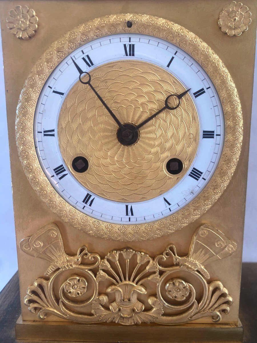 Restoration Clock In Gilt Bronze-photo-1