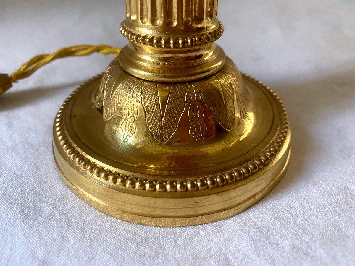 Louis XVI Gilt Bronze Hot Water Bottle Lamp-photo-3