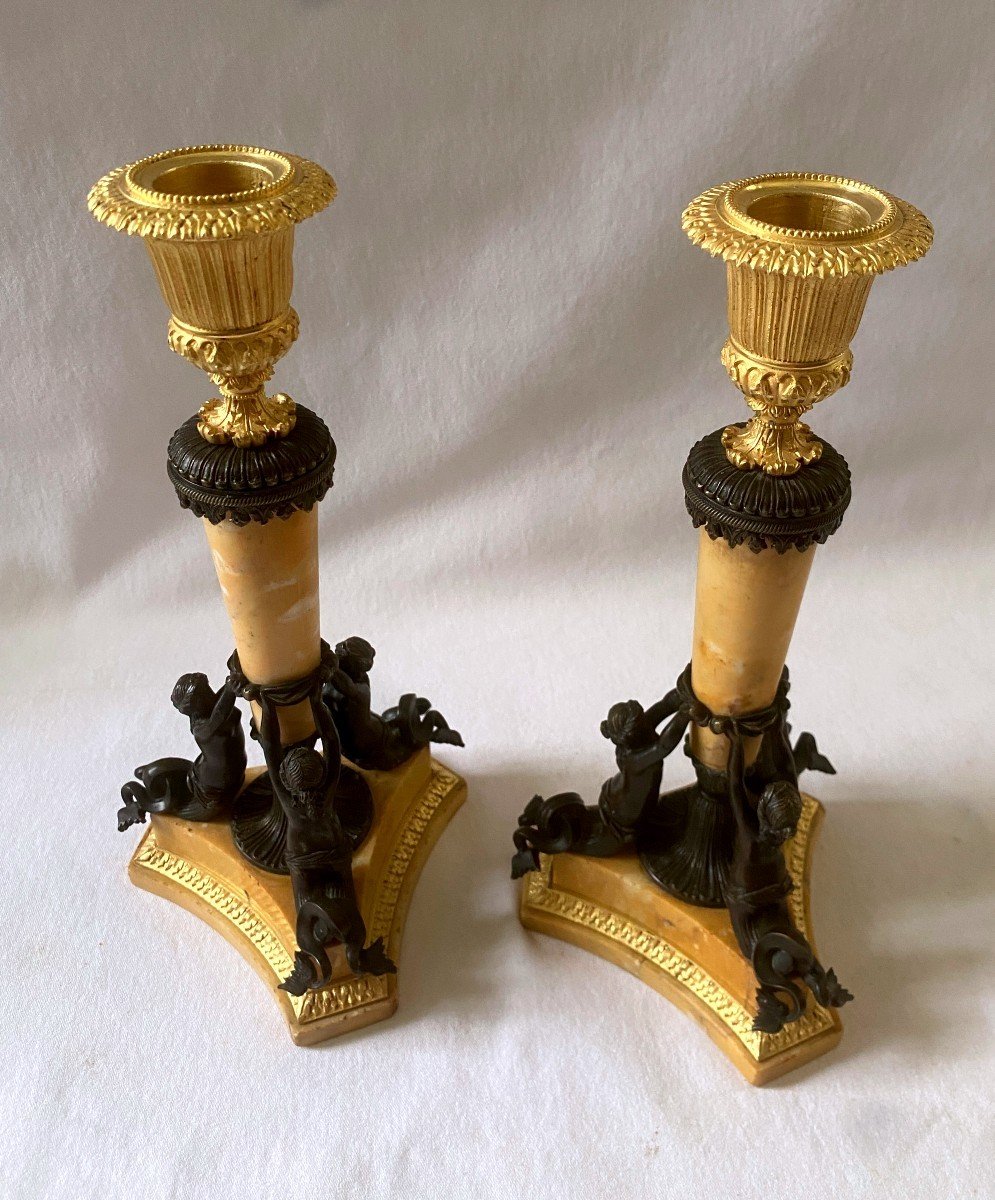 Rare Pair Of Mermaid Candlesticks-photo-5