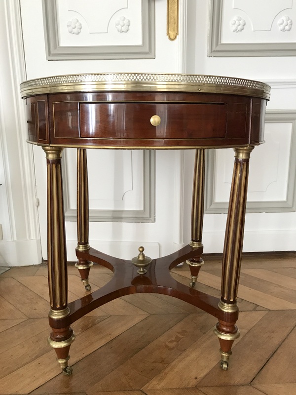 Table Bouillotte Louis XVI En Acajou-photo-2