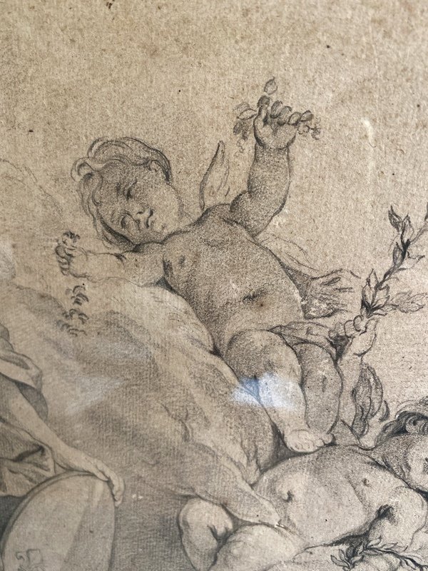 Dessin Au Crayon De Minerve d'Après Francois Boucher-photo-3