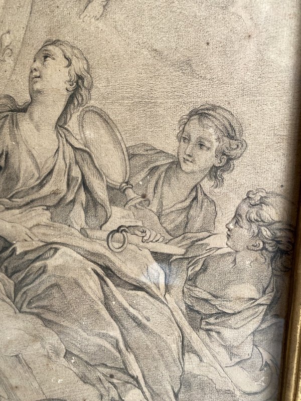 Dessin Au Crayon De Minerve d'Après Francois Boucher-photo-1