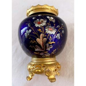 Gilt Bronze Mounted Enamel Vase