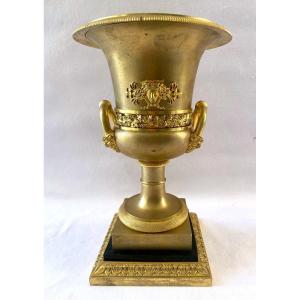 Medici Vase In Gilt Bronze Empire Style
