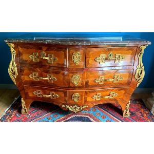 Tomb Commode In Marquetry Stamped Boudin