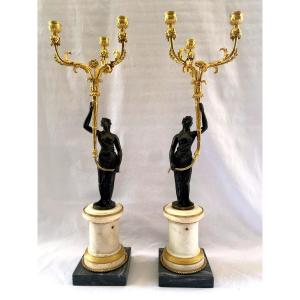 Large Pair Of Louis XVI Candelabra