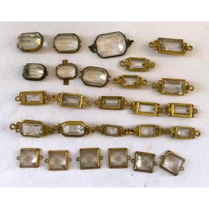 Rock Crystal Chandelier Cabochons Set