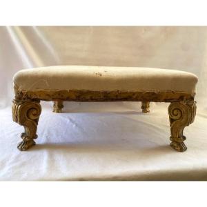 Golden Wooden Foot Stool