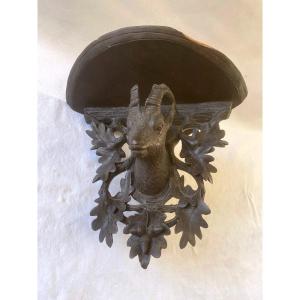 Black Forest Carved Wood Shelf