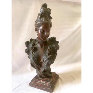 Bronze Sculpture The Elegant Signed Bruyneel In Paris