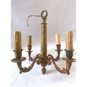 Small Empire Style Chandelier In Gilt Bronze