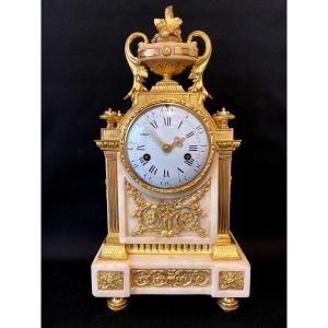 Louis XVI Period Clock In Marble And Gilt Bronze