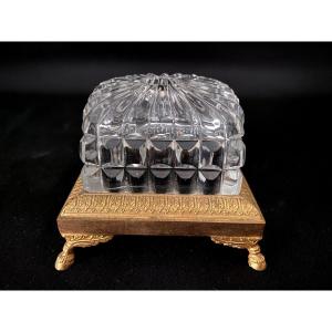 Charles X Base In Crystal And Golden Frame