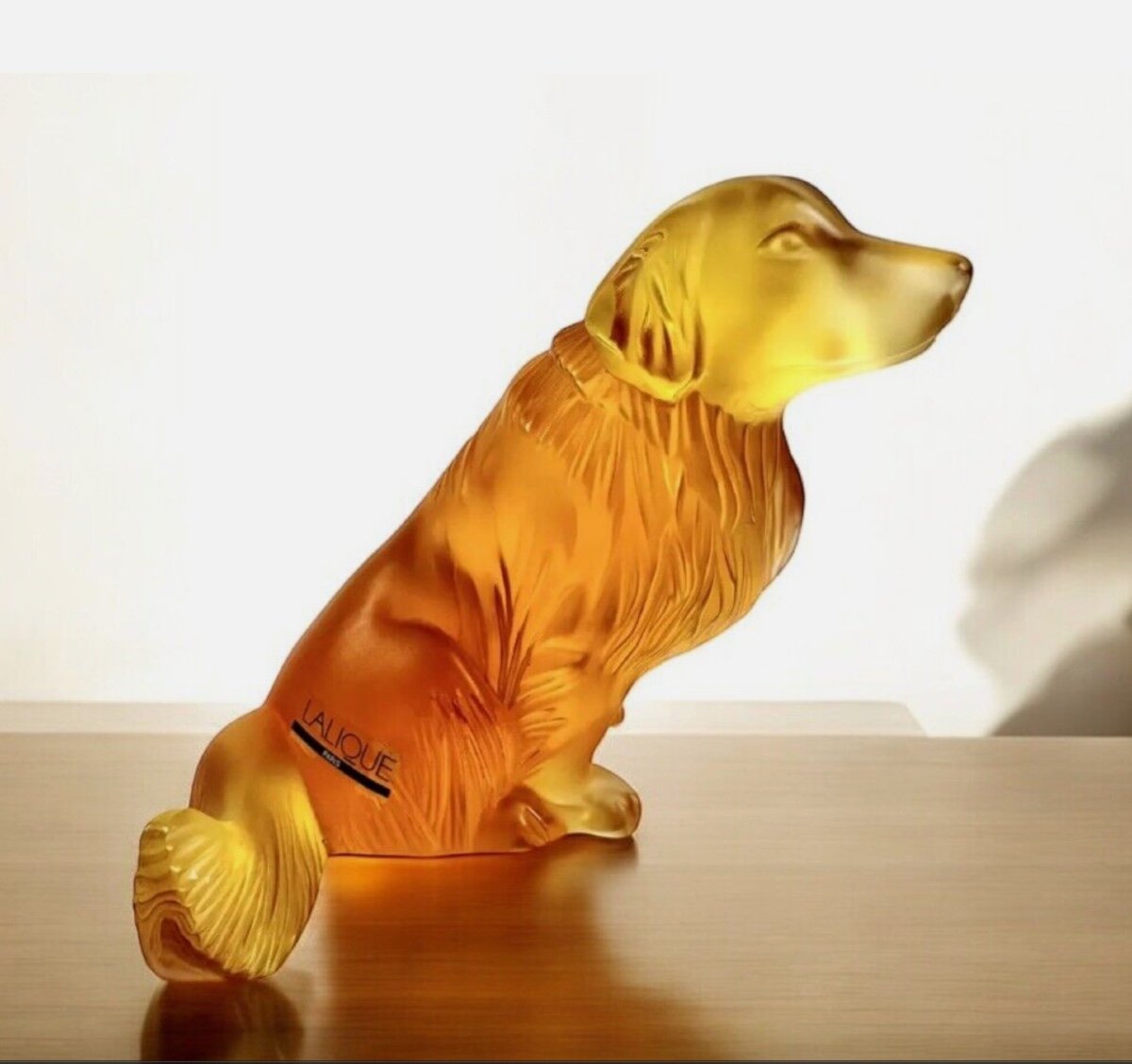 Golden Retriever In Crystal Signed Lalique France 802/888