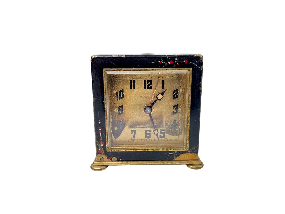 Zenith Travel Alarm Clock With Bronze-photo-3