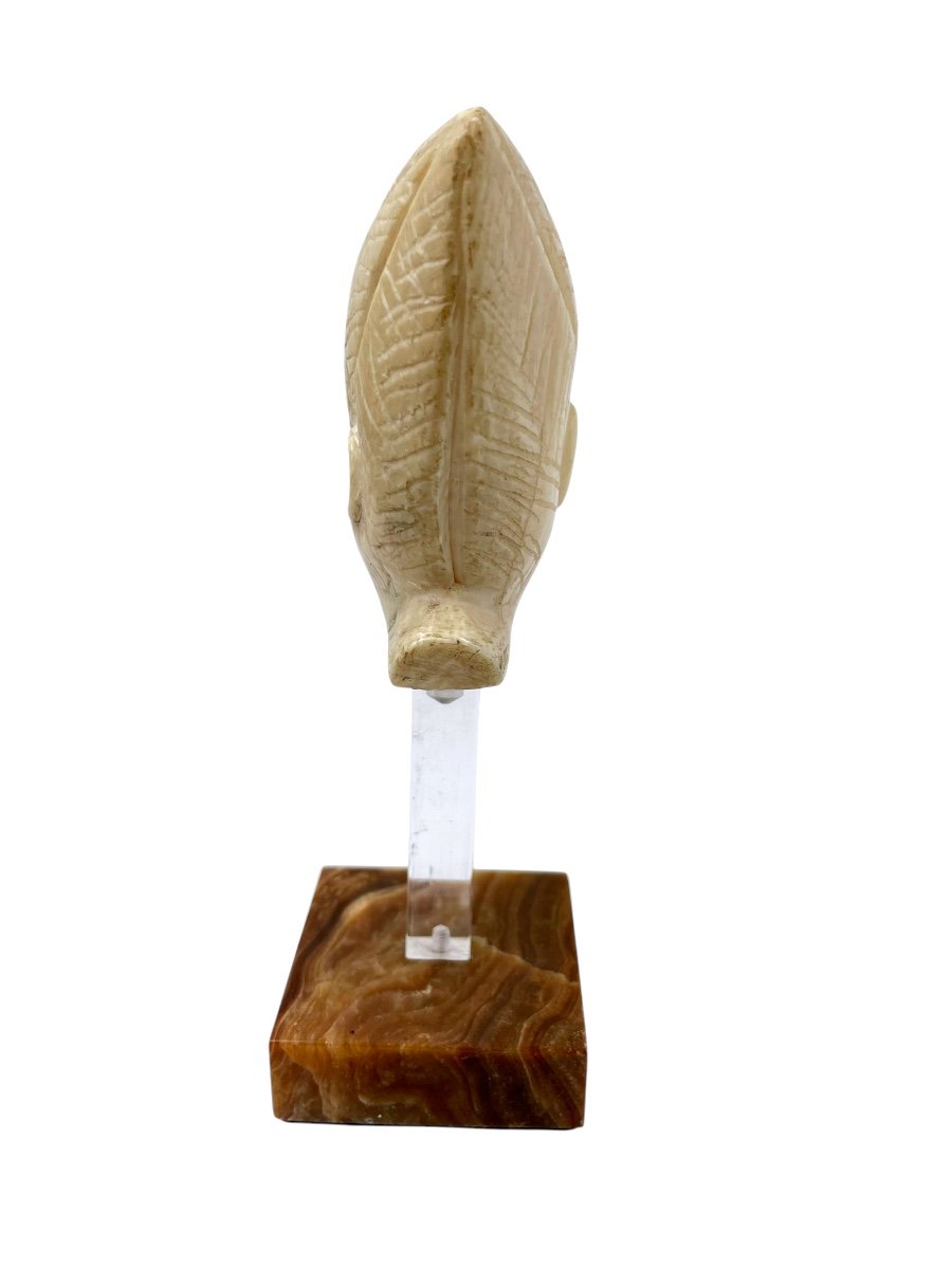 African Ivory Statuette Creation Of Claude De Muzac-photo-3