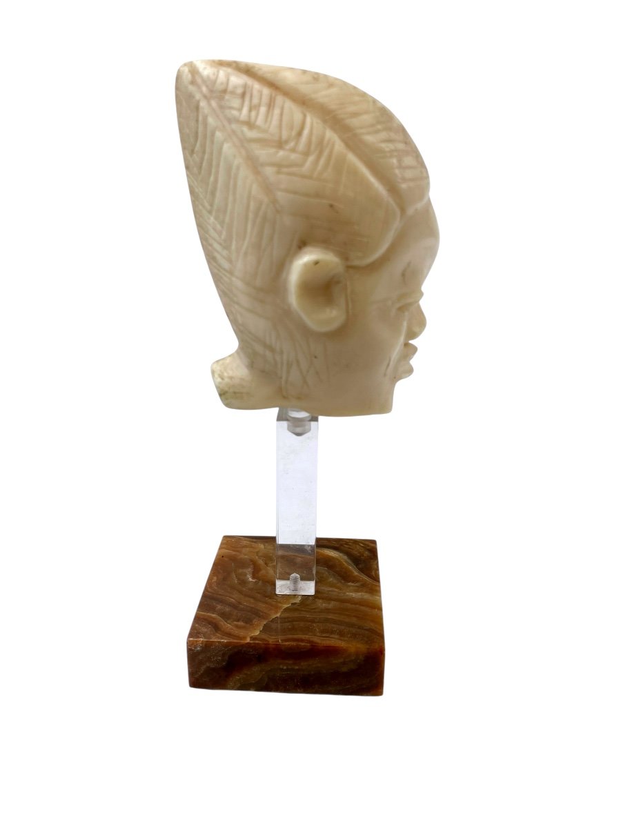 African Ivory Statuette Creation Of Claude De Muzac-photo-4