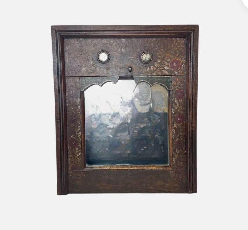 Miroir Trumeau En Bois Et Décor Floral XIXéme 