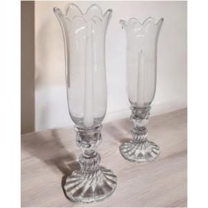 Paire de photophores  Baccarat