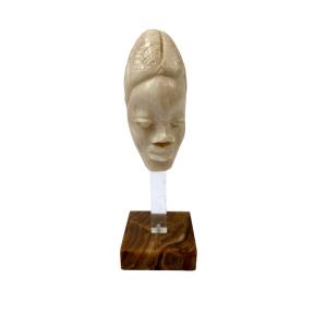 African Ivory Statuette Creation Of Claude De Muzac