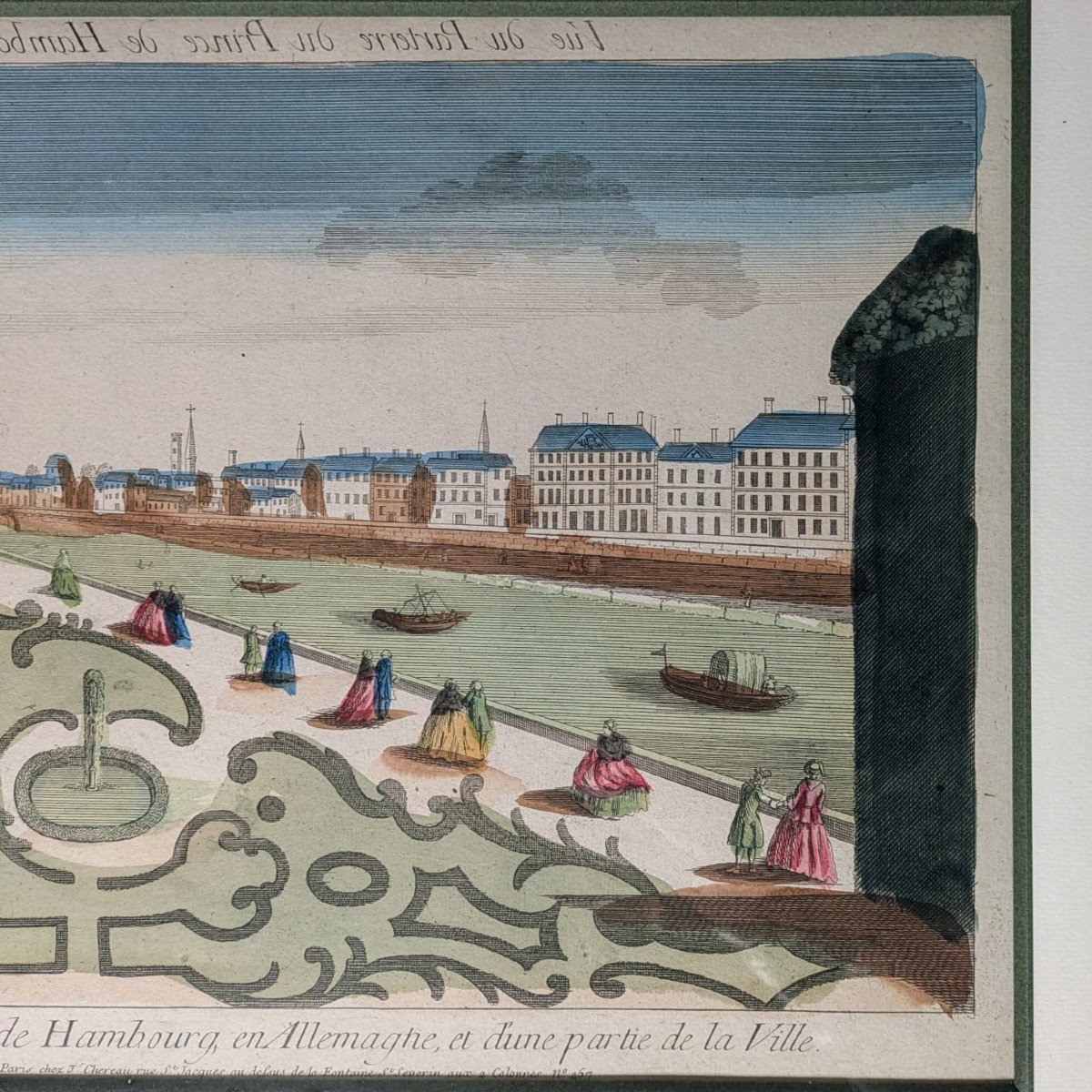 Optical View, View Of The Parterre Of The Prince Of Hamburg, 18th Century-photo-2