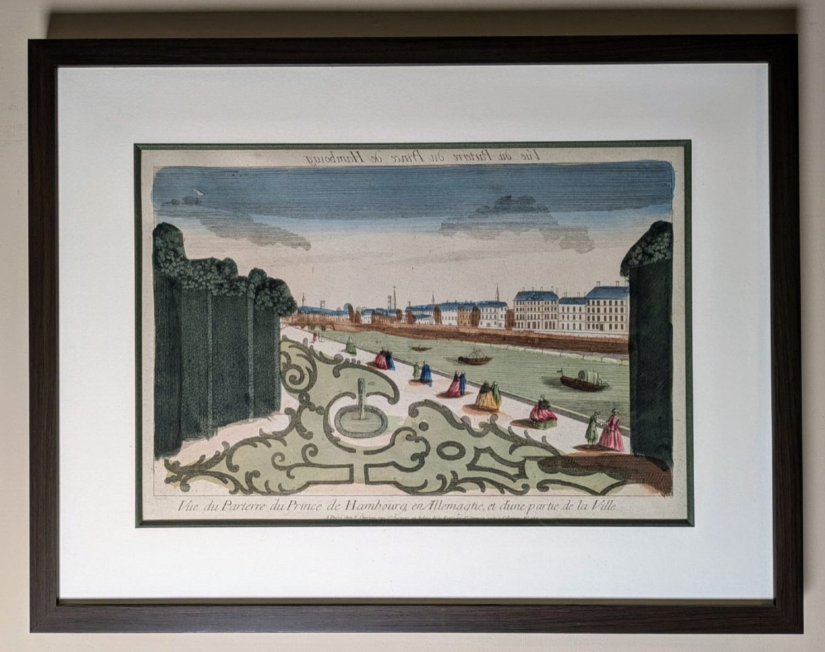 Optical View, View Of The Parterre Of The Prince Of Hamburg, 18th Century