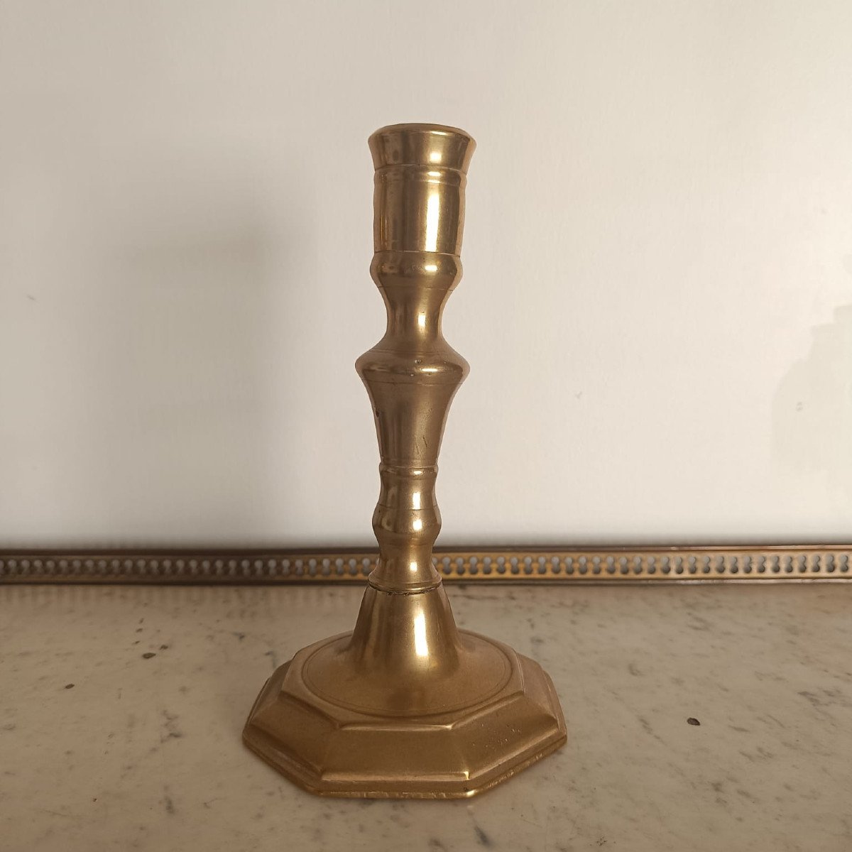 Louis XIV Period Candlestick Or Torch, Bronze-photo-3