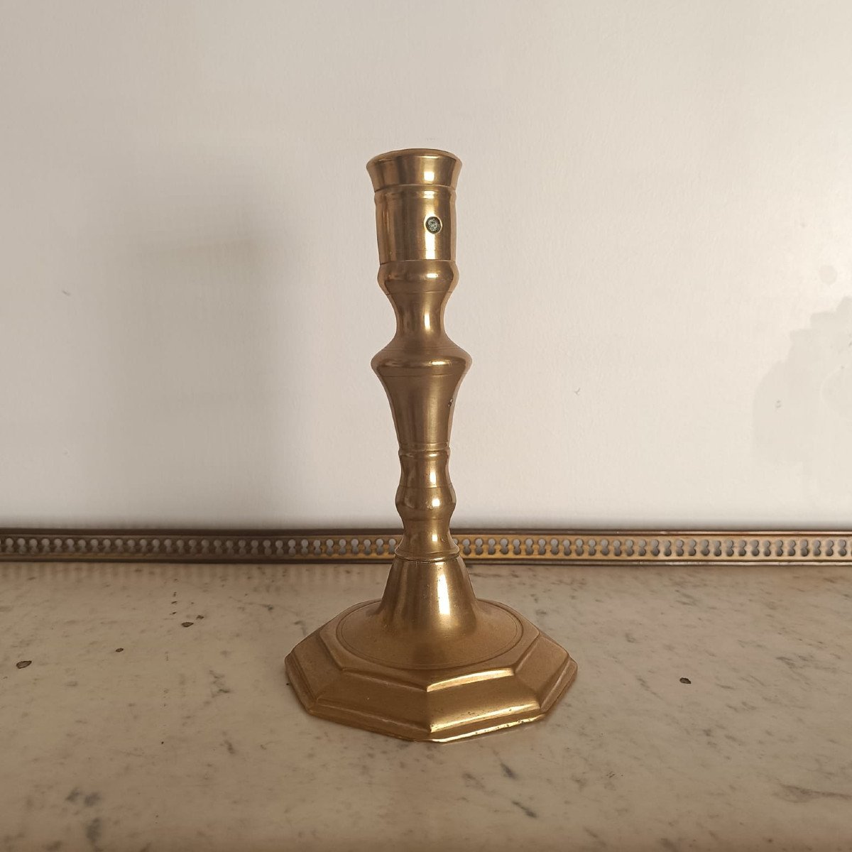 Louis XIV Period Candlestick Or Torch, Bronze-photo-4