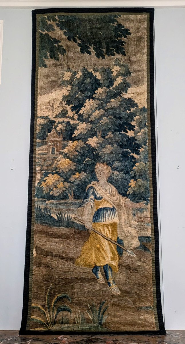 Aubusson, Fragment De Tapisserie à Décor De Guerrier, XVIIème-photo-4