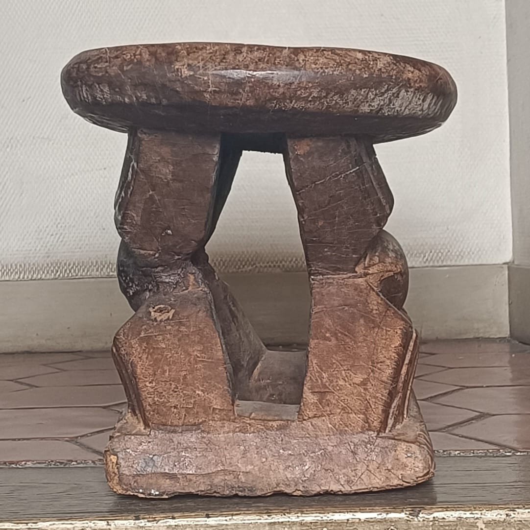 Bamiléké, Openwork Single-stem Stool Of The “spider” Type-photo-3