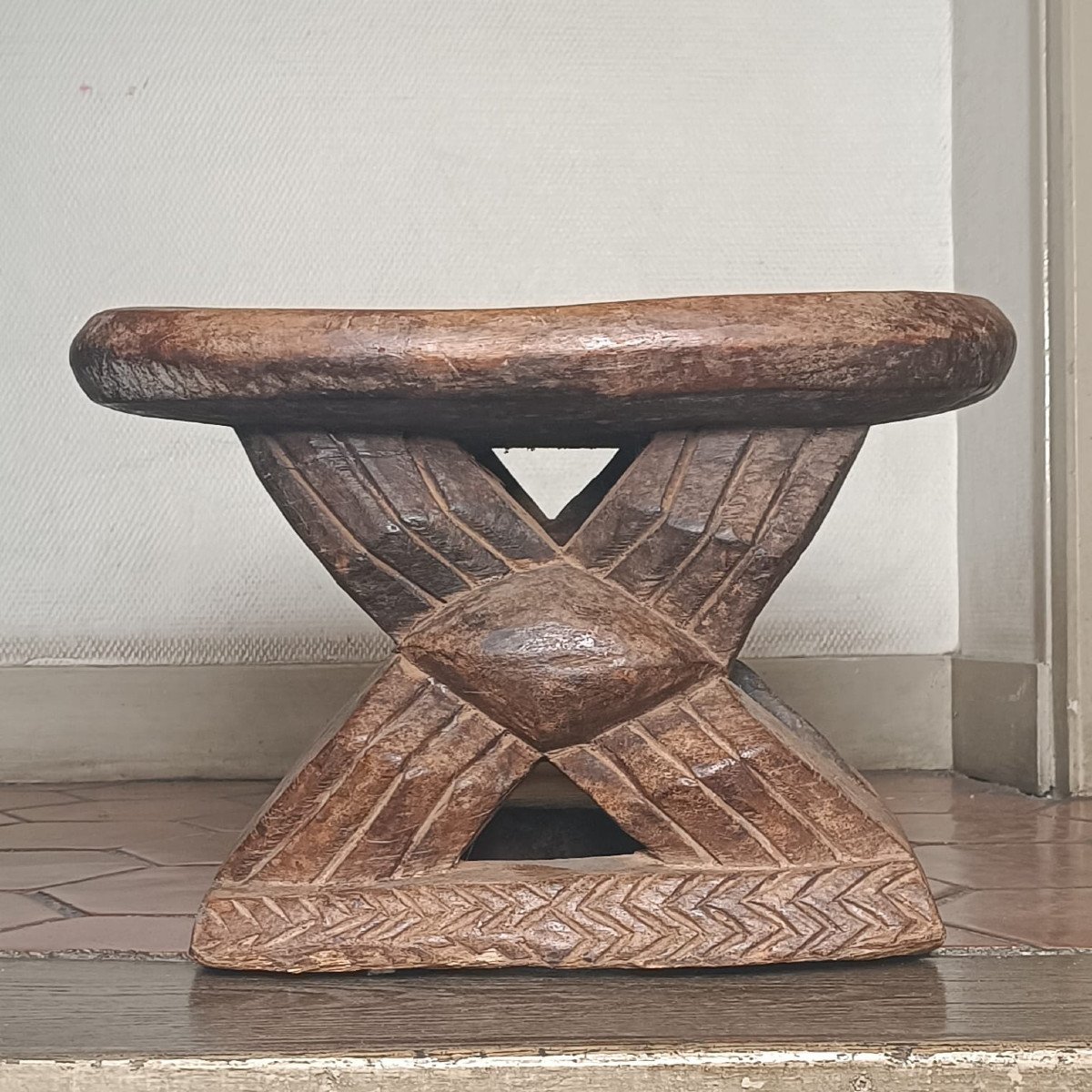 Bamiléké, Openwork Single-stem Stool Of The “spider” Type