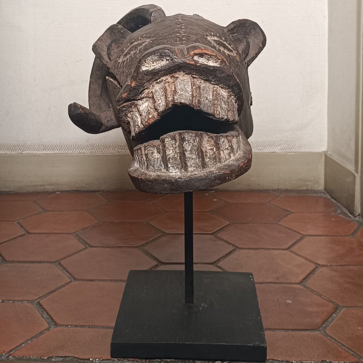 Bamiléké, Large Ku'n'gau Buffalo Mask-photo-2