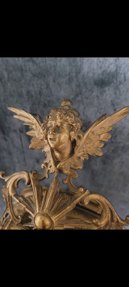 Imposing Louis XV Gilt Bronze Clock-photo-7