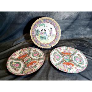 Trio Of Chinese Porcelain Plates