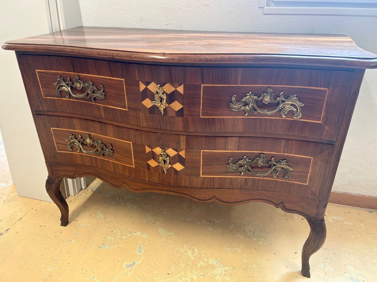 Louis XV Sauteuse Chest Of Drawers 