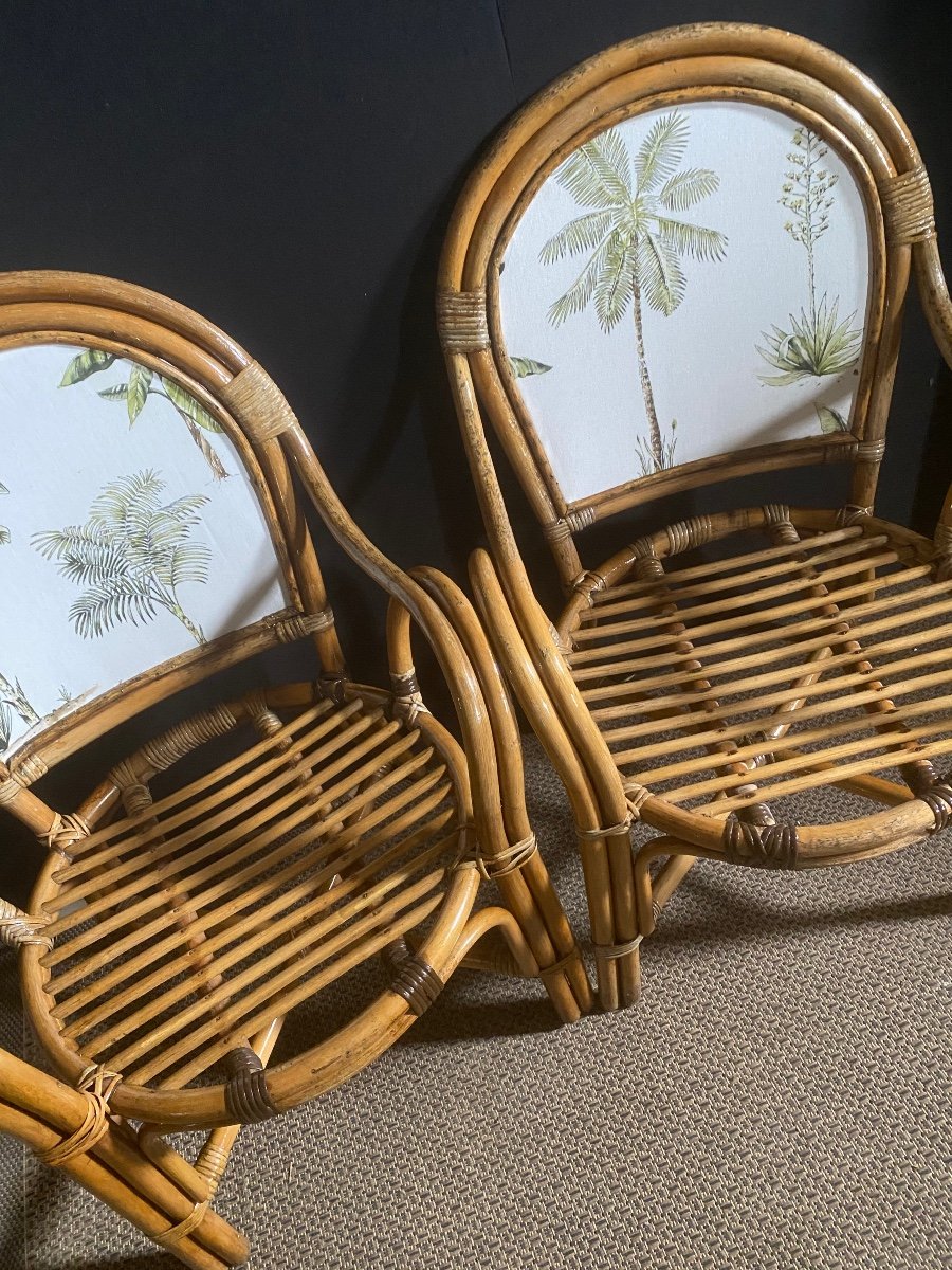 Pair Bamboo Armchairs-photo-2