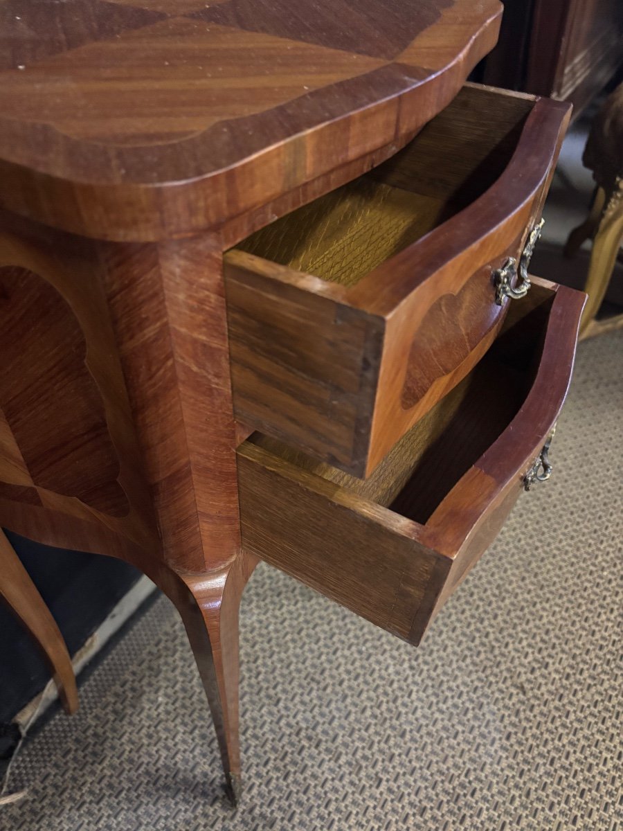 Pair Of Louis XV Style Bedside Tables -photo-1