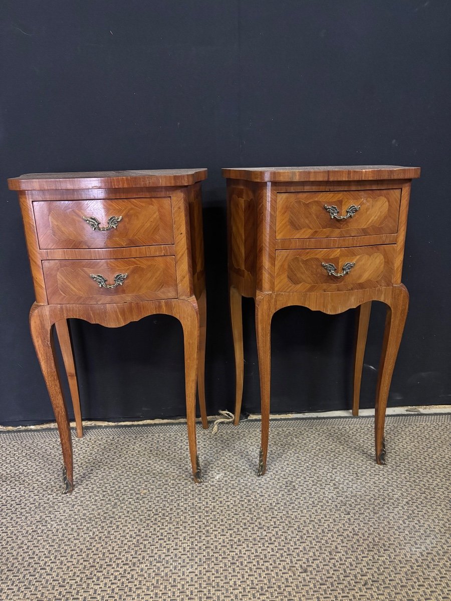 Pair Of Louis XV Style Bedside Tables 