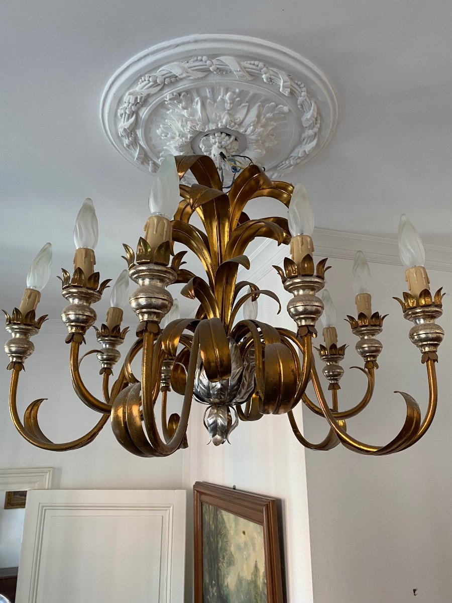 Important Brass Chandelier From The 70s-photo-1