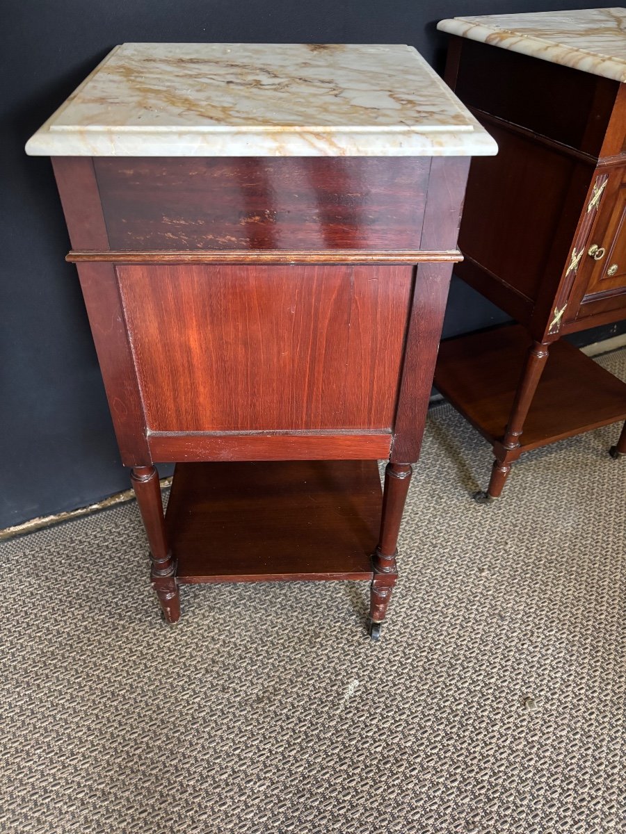 Pair Of Louis XVI Style Bedside Tables -photo-3