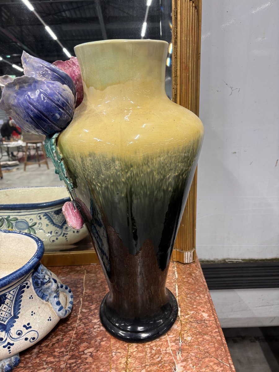 Important Vase Barbotine -photo-2